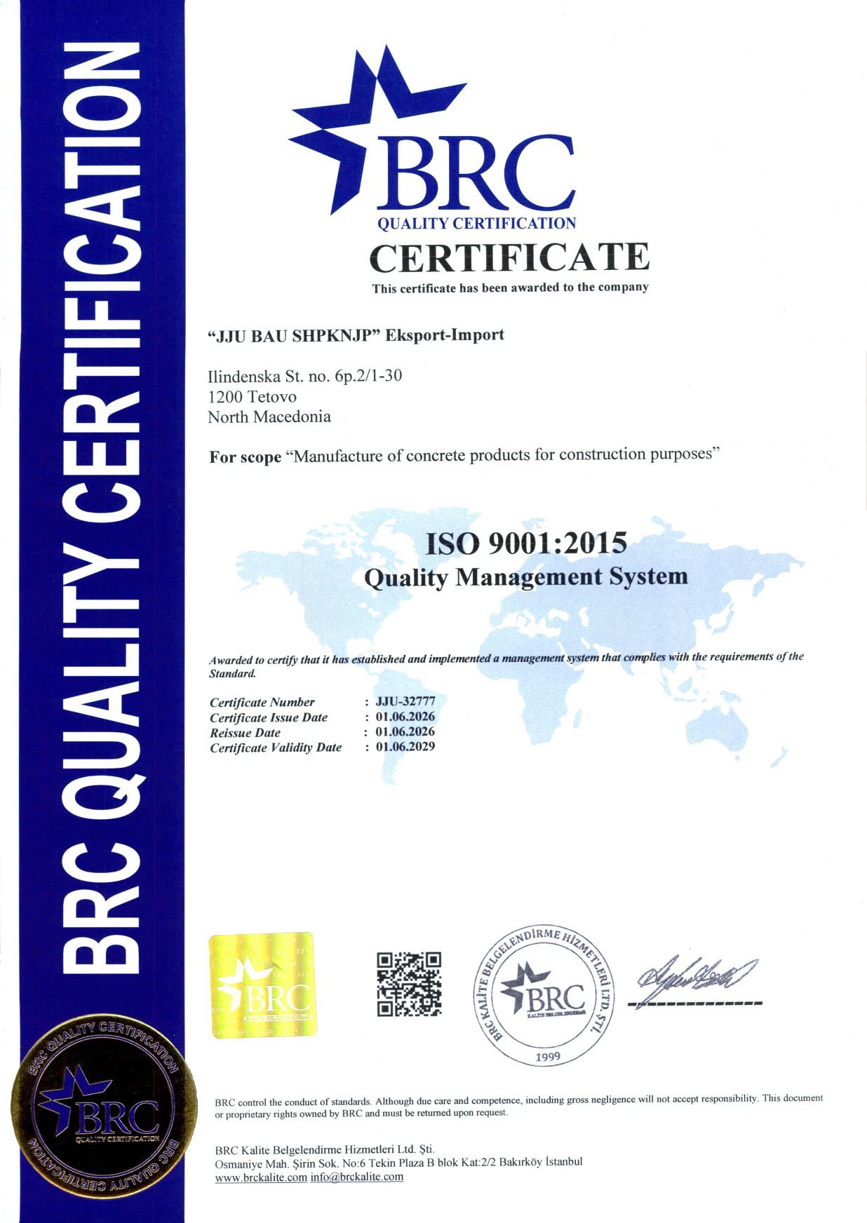 ISO Certificate