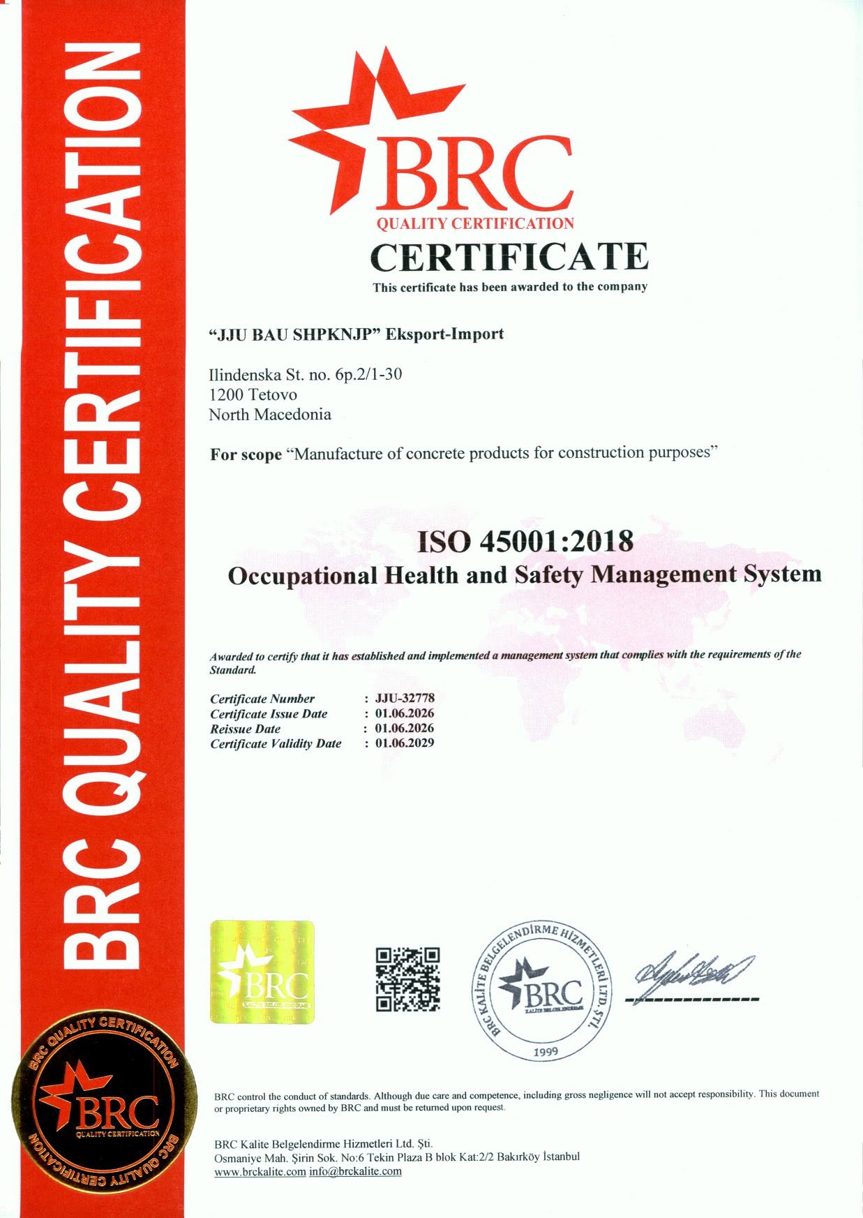 ISO Certificate